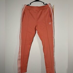 Adidas Original Superstar Women’s Pink Joggers with White Stripes Size Small